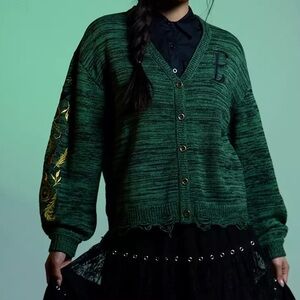Wicked Elphaba Embroidered Cardigan Hot Topic Wizard Of Oz